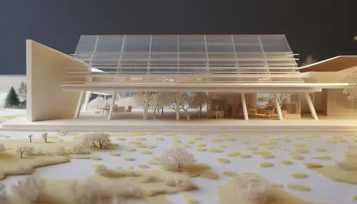 a small model of a building is on a table,prefab,prefabricated,prefabrication,prefabs,diorama,frame house