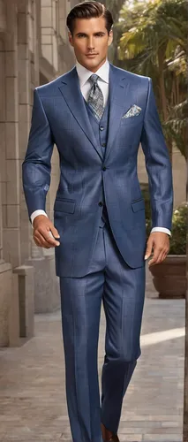 Men's Blue Tonal Plaid Tailored Fit Italian Suit - 1913 Collection,zuccotto,men's suit,hotel man,suit actor,ceo,a black man on a suit,sachin tendulkar,mini e,businessman,sales man,caracalla,mr,banker,