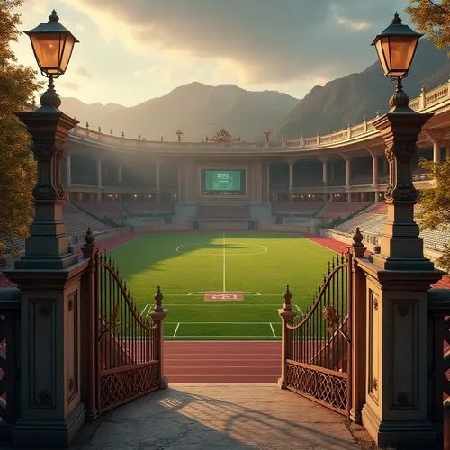 Sports Field Romanesque Style Architecture Design Ideas