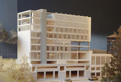 a model of a building is shown at night,model house,high-rise building,redevelopment,redevelop,prefabrication,multistory,new building,high rise building,new housing development,renders,modern building