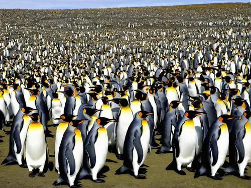 King penguin colony, Aptenodytes patagonicus, South Georgia Island,king penguins,emperor penguins,penguin parade,penguins,king penguin,emperor penguin,donkey penguins,big penguin,penguin,falkland isla