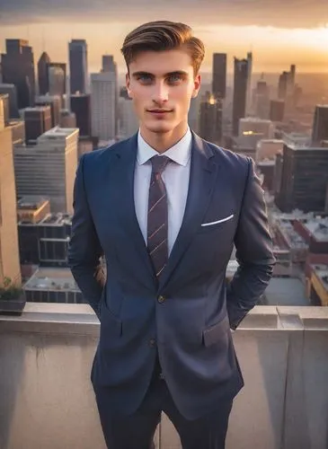 professional，professional headshots，Rooftop Overlook,men's suit,formal guy,navy suit,ceo,businessman,real estate agent,wedding suit,suit,white-collar worker,business man,suit actor,red tie,silk tie,a 