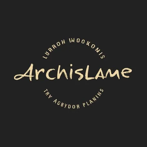 logo logo mockup
Large writing is a slogan
The name  is: ARCHISSLAME 
my work is architect ,the words are gold on a black background,abrahamic,alchemical,acesulfame,apostolic,messianic,achaean
