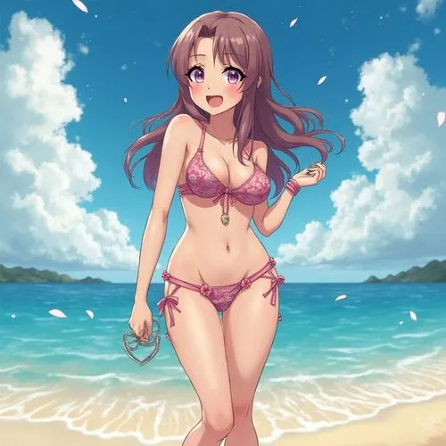 a woman in lingerie on the beach holding a kite,summer swimsuit,beach background,summer background,beach scenery,swimsuit,swimsuits,aloha,bathing suit,ocean background,swim suit,beachwear,ocean,girl i