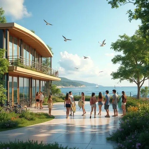 Coastal Youth Center Green Architecture Design Ideas
