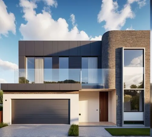 modern design house, garage door, driveway,modern house,3d rendering,landscape design sydney,modern architecture,dunes house,landscape designers sydney,residential house,new housing development,render