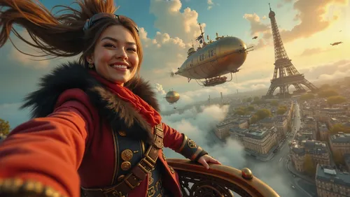 airship,french digital background,fantasy picture,airships,sea fantasy,voyage,air ship,world digital painting,fantasy world,world travel,world wonder,voyages,fantasy art,flying girl,fantasy city,aviat