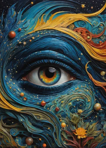 high quality, highly detailed, sharp focus, 8k, Imagine a dreamlike scene blending the swirling cosmic colors of Vincent van Gogh's Starry Night with the surreal celestial precision of Salvador Dali. 