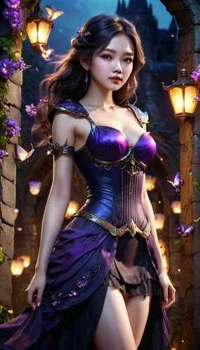 fantasy woman,sorceress,fantasy picture,rapunzel,purple rose,la violetta,viola,fantasy art,rosa 'the fairy,fairy tale character,celtic queen,the enchantress,faerie,celtic woman,fae,violet,cinderella,f