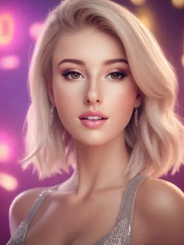 Creative Headshots, pop music video, MTV, Steps, Claire Richards,a beautiful woman with blonde hair and blue eyes,portrait background,romantic look,barbie,dazzler,romantic portrait,bejeweled,diamond b