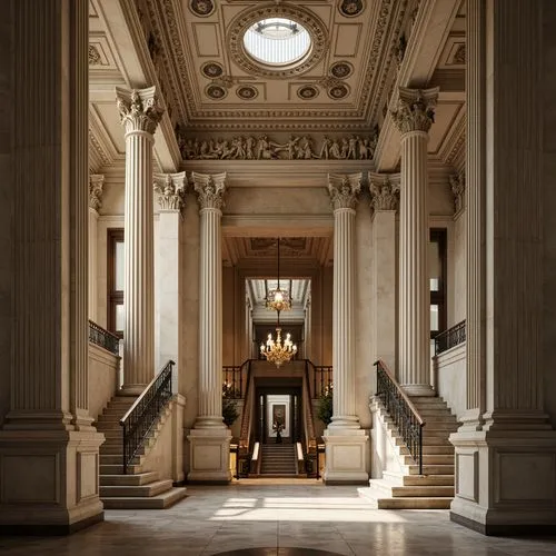 Neoclassicism Style Library Architecture Design Ideas