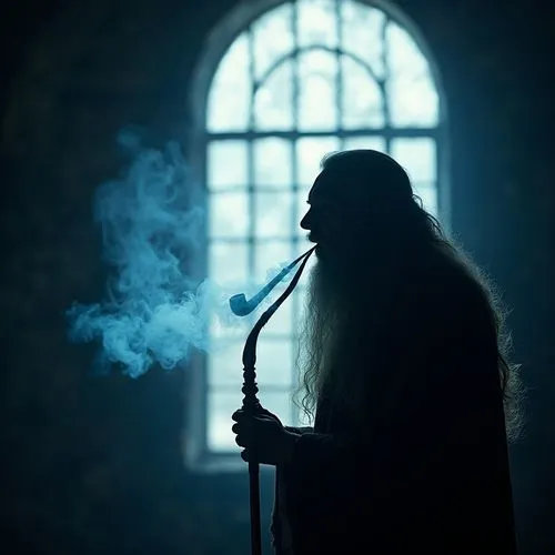 gandalf,white and blue,lotr,happy,gandalf smoking long pipe,man holding a staff with smoke coming out of his mouth,korpiklaani,arkona,elendil,gandalf,dumbledore,tuomas