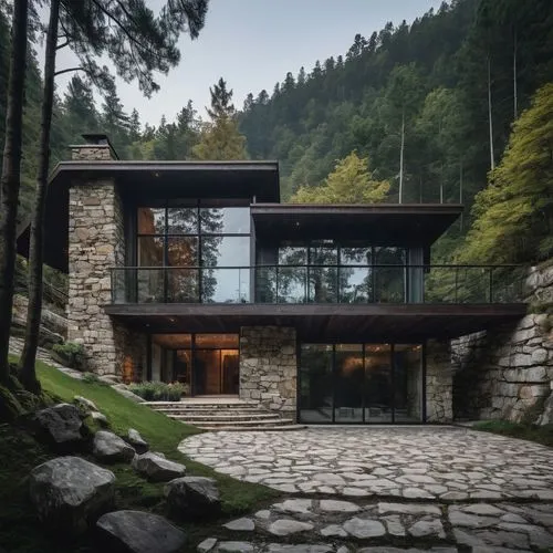 Manzaralı malikane koyu ahşap ve doğaltaş modern rustic ev,orman,avlu,büyük cam,doğal taş,ahşap,uçurum,house in the mountains,house in mountains,modern house,house in the forest,dunes house,timber hou