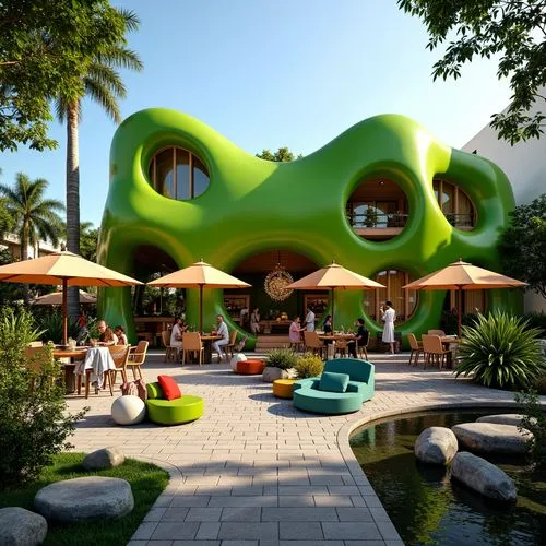 Blobitecture Style Restaurant Architecture Design Ideas