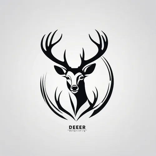 flat, minimalist vector graphic in black , a deer , logo style , white background,deer illustration,deer,deers,red deer,bucks,deer bull,pere davids deer,buck antlers,antler,young-deer,elk,dribbble,dee
