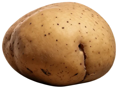 Brown potato, solo, still life, studio lighting, close-up, shallow depth of field, detailed texture, smooth skin, slight wrinkles, natural colors, warm tone, 3/4 composition.,a potato has just been ea