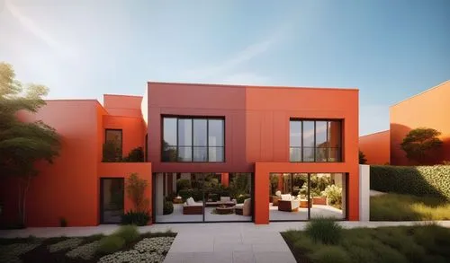Casa Naranja,modern house,render,cubic house,renders,dunes house,residential house,modern architecture,housebuilding,exterior decoration,mid century house,smart house,rendered,frame house,contemporary