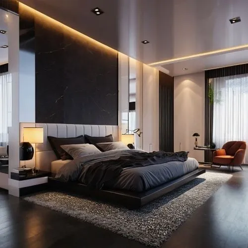 HIGHLY POLISHED WHITE PORCELAIN FINISH,modern room,modern decor,great room,interior modern design,contemporary decor,bedroom,interior design,sleeping room,interior decoration,room divider,penthouse ap