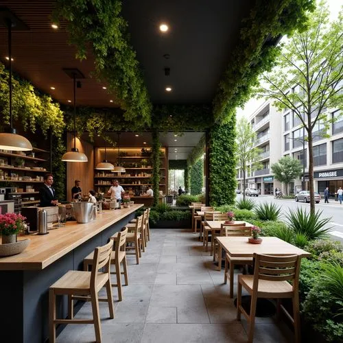 Coffee Shop Classicism Style Architecture Design Ideas