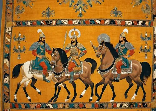Scythian Nomads (c. 900–200 BC)**  
Roaming the Eurasian steppes, the Scythians were formidable warriors and artisans. The "Pazyryk Carpet," one of the oldest known carpets, reflects their textile ski