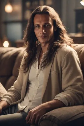 Homme cheveux longs, sur le canapé ,british semi-longhair,husbands,domestic long-haired cat,british longhair,cave man,fitz,htt pléthore,caveman,long hair,leonardo devinci,greek god,the archangel,smoul