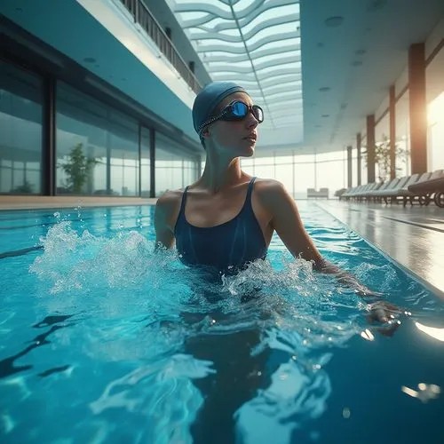 Metabolism Style Swimming Pool Building Design Ideas