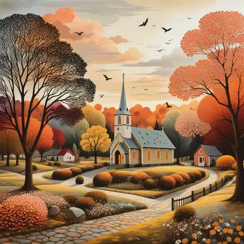 a village church  
