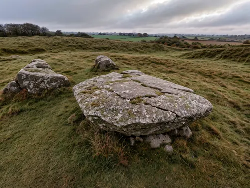 sharp focus, realistic photo, standing stone , neolithic, foggy landscape, English countryside,chambered cairn,clava cairn,burial chamber,megaliths,megalithic,stone circles,stone circle,burial mound,l