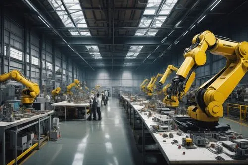  Game Scene, Wild angle view,industrial robot,yellow machinery,industry 4,fanuc,manufacturera,automation,manufactury,robotics,manufactory,manufacturability,industrializing,manufactories,industrie,mach