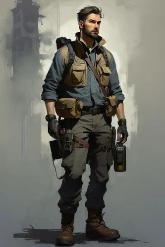  Game character design, full body,bsaa,mercenary,civilian,postapocalyptic,soldado,subcomandante,militiaman,barret,kovic,mercenaries,hondros,paleobotanist,corpsmen,mcartor,biologist,drone operator,war 