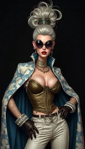 a woman dressed as a vampire wearing sunglasses,dazzler,evil woman,vampire lady,vampire woman,signora,noblewoman,fantasy woman,mayoress,voodoo woman,librarian,female doll,diamante,lady of the night,re