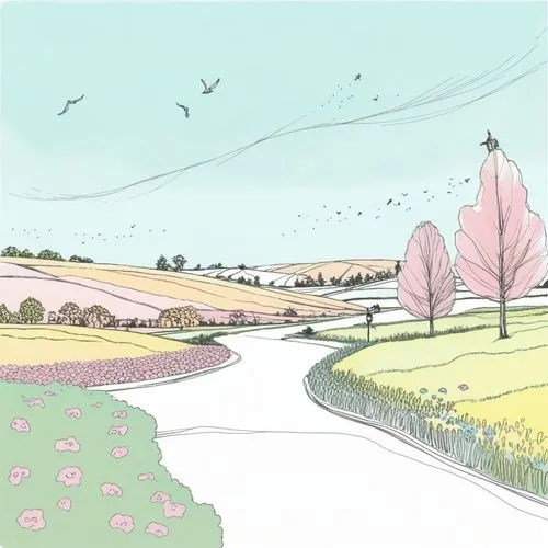 Naturally undulating grassland 