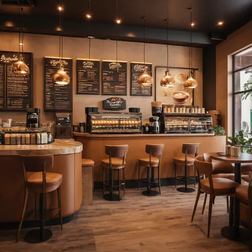 a gloria jeans coffee interior, Realistic, Modern, soft colors, fress look ,dalgona coffee,wine bar,the coffee shop,single-origin coffee,coffee zone,coffeemania,salt bar,coffeehouse,coffeetogo,coffee 