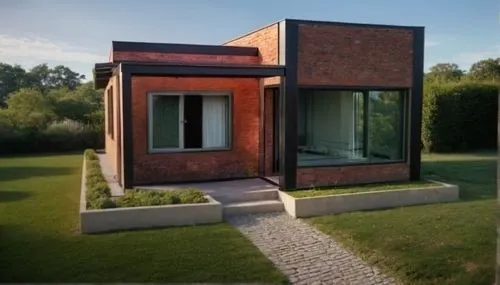 marcos de la ventana de aluminio blanco ,this is a nice house made out of red brick,cubic house,cube house,frame house,danish house,clay house,prefabricated,modern house,brick house,modern architectur
