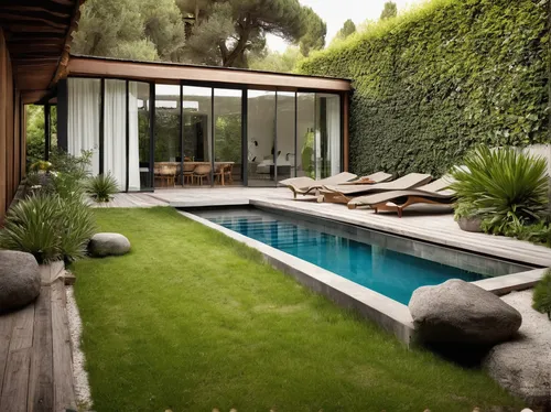 Interior Design Ideas Modern House With Pool And Garden,landscape design sydney,garden design sydney,landscape designers sydney,grass roof,roof landscape,turf roof,artificial grass,pool house,3d rende