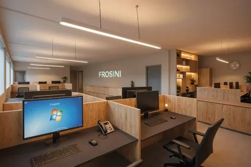 a computer in the corner of a very nice office,modern office,assay office,offices,computer room,conference room,blur office background,creative office,board room,meeting room,office,control center,lec
