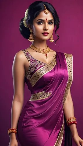 Indian girl perfect eyes, bright crimson lips, front face, front look, full pose, fantastic face, clean and smooth face, detailed eyes, in traditional indian society dress trends, faint freckles and b