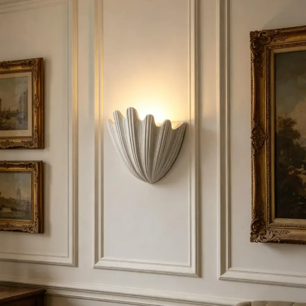Coastal Wave Plaster Wall Light