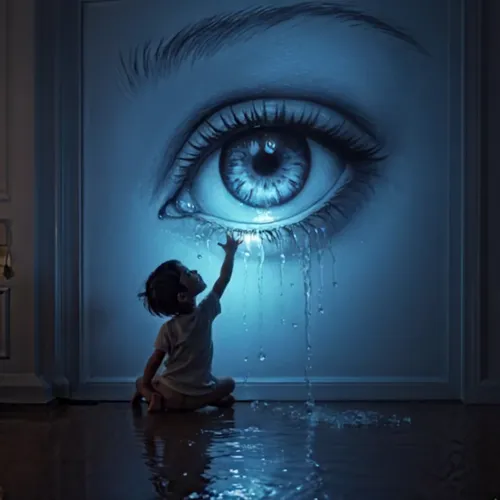 drawing with light,glow in the dark paint,dream art,the blue eye,glass painting,blue painting,wall art,light paint,mirror of souls,chalk drawing,light drawing,art painting,wall of tears,envisioning,pe