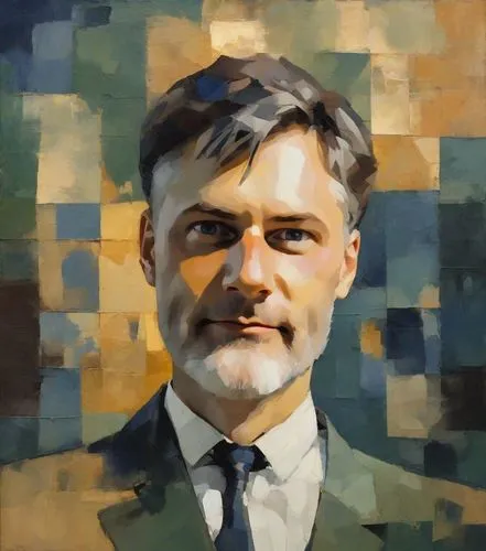 male portrait in oil paints in the style of expressionism by Amedeo Modigliani, flat with small gradients and light volume, oil, impasto painting with elements of abstraction. Stylized and simplified 