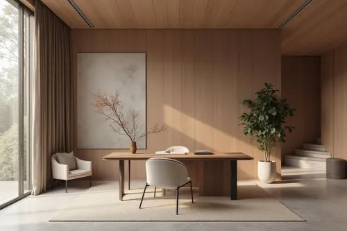 an elegant room with a table and chairs in it,minotti,anastassiades,dining table,vitra,dining room table,corten steel,associati,dining room,neutra,mahdavi,mid century modern,oticon,rovere,mid century 