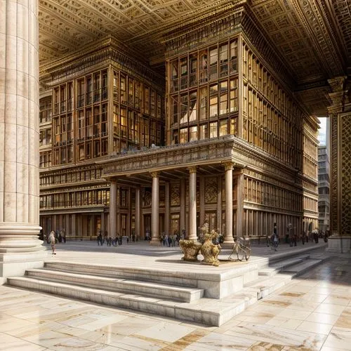 celsus library,ancient roman architecture,musei vaticani,bookshelves,marble palace,entablature,louvre,classical antiquity,renaissance,digitization of library,court of law,boston public library,old lib
