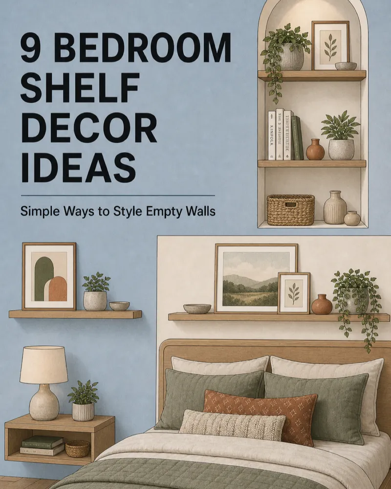 9 Bedroom Shelf Decor Ideas: How to Style Empty Walls?