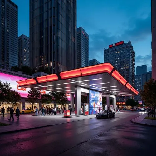 Gas Station Constructivism Style Architecture Design Ideas