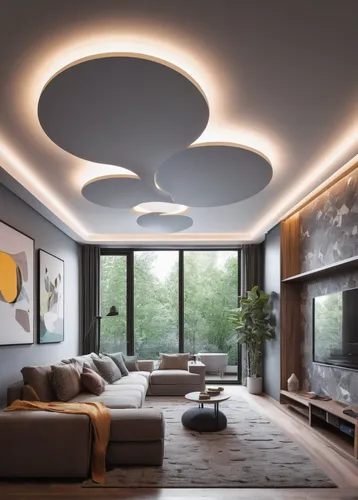 Design a modern ceiling with unique patterns and soft lighting.,ceiling fixture,ceiling light,ceiling lighting,ceiling-fan,stucco ceiling,concrete ceiling,ceiling lamp,ceiling construction,ceiling fan