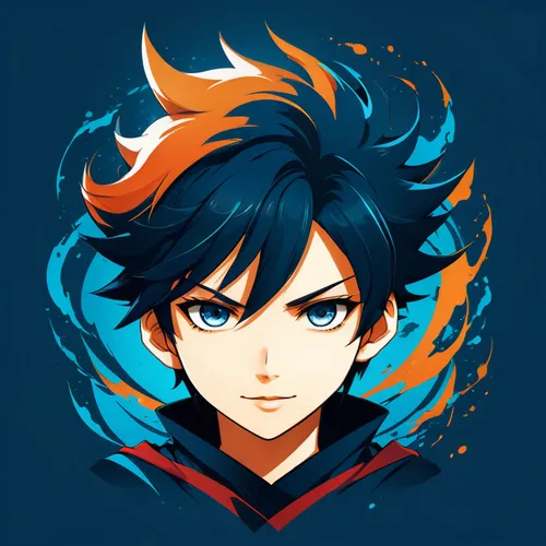 Logo anime character ,edit icon,hinata,flame robin,steam icon,tumblr icon,witch's hat icon,life stage icon,vector illustration,vector art,flame spirit,sakana,phone icon,2d,vector graphic,phoenix,anime