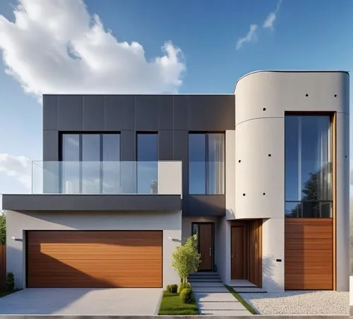 modern design house, garage door, driveway,modern house,modern architecture,3d rendering,modern style,contemporary,build by mirza golam pir,render,two story house,frame house,large home,house shape,re