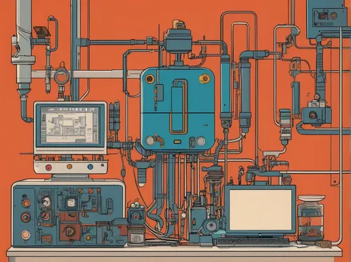 In a futuristic world, a scientist invents a revolutionary secum device that can change the course of humanity.,mechanical,industrial,industrial robot,machinery,industries,refinery,industrial plant,in