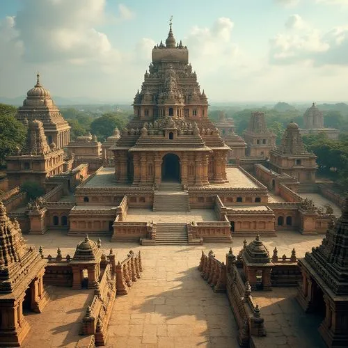 Vijayanagara architecture placed amidst the solar system
,an image of a very large stone structure in the country,phanom,cholapuram,vijayanagara,gopura,vimana,asgiriya,kandaswamy,paramara,mamallapura