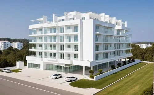 an aerial s of a el building in germany,mamaia,appartment building,plattenbau,mangalia,modern building,multistorey,Photography,General,Realistic